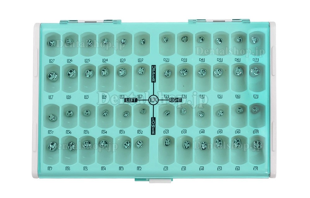48個入り/箱 歯科用子供用クラウン 成形済み金属クラウン ステンレススチール製仮歯